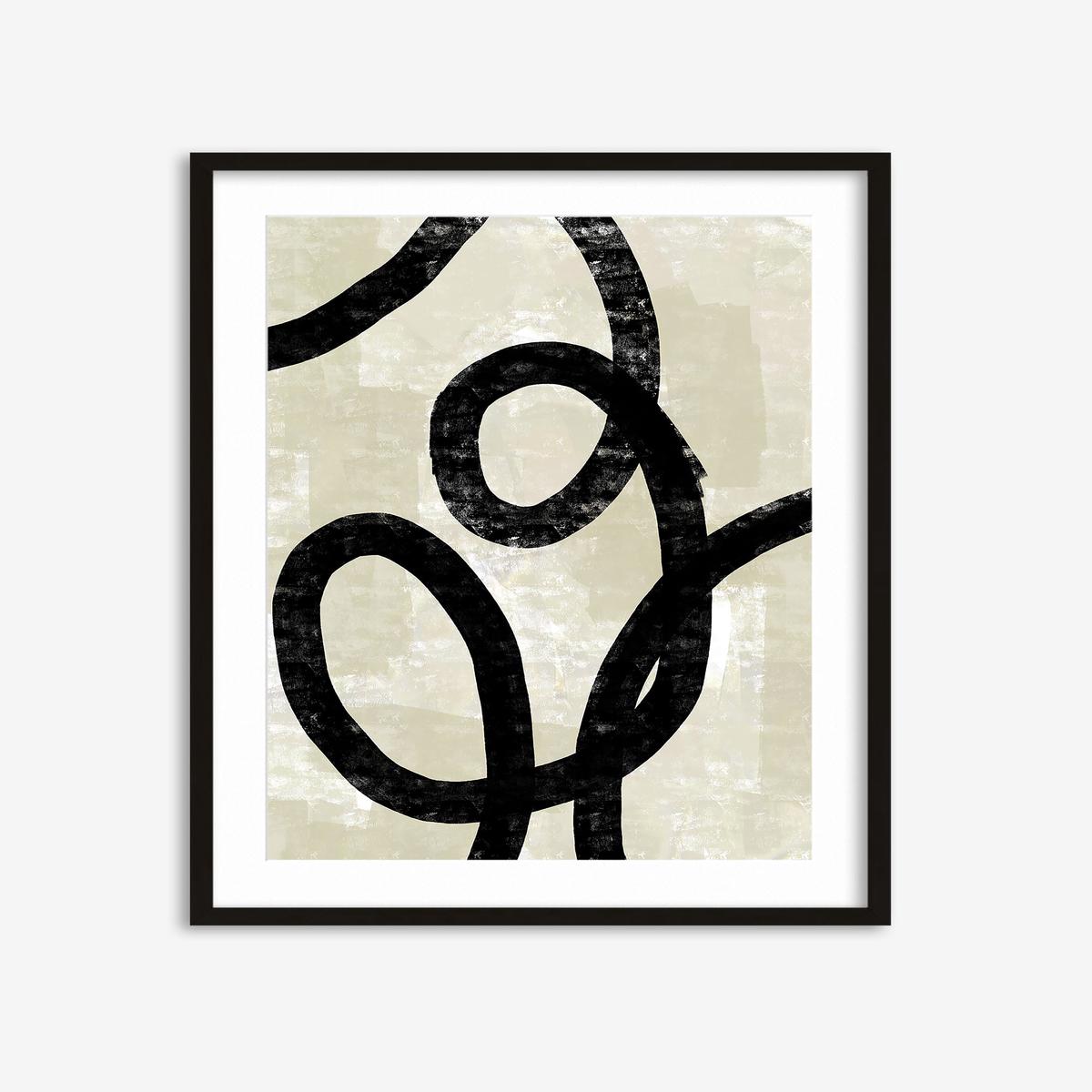 Neutral Curved Lines Art Print