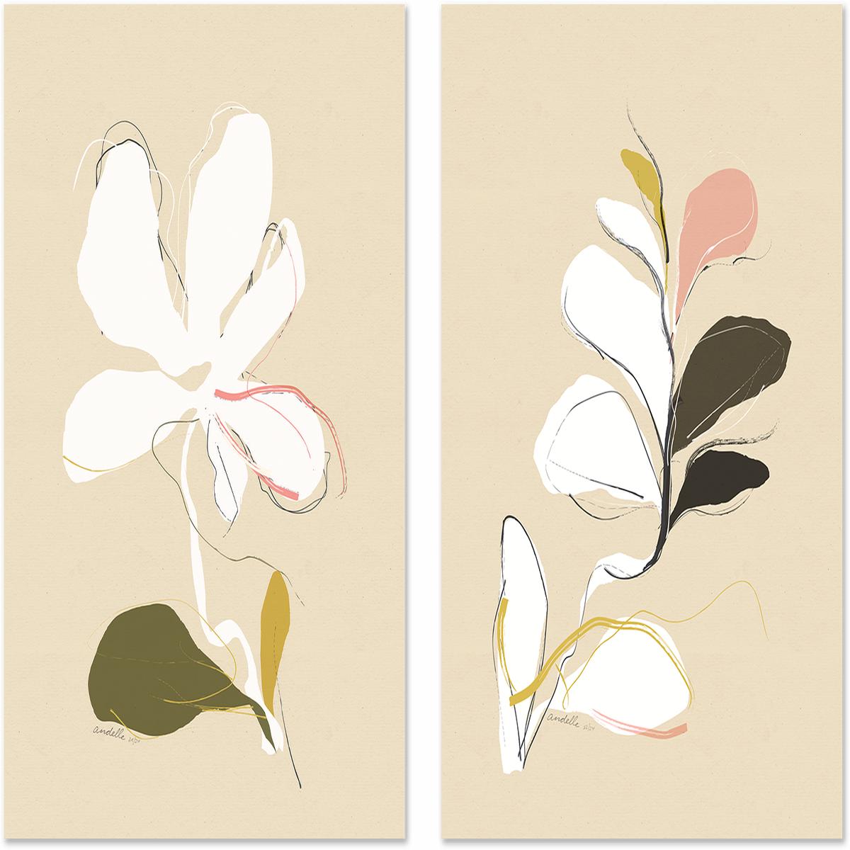 Spring Bloom And Buds, Set Of 2