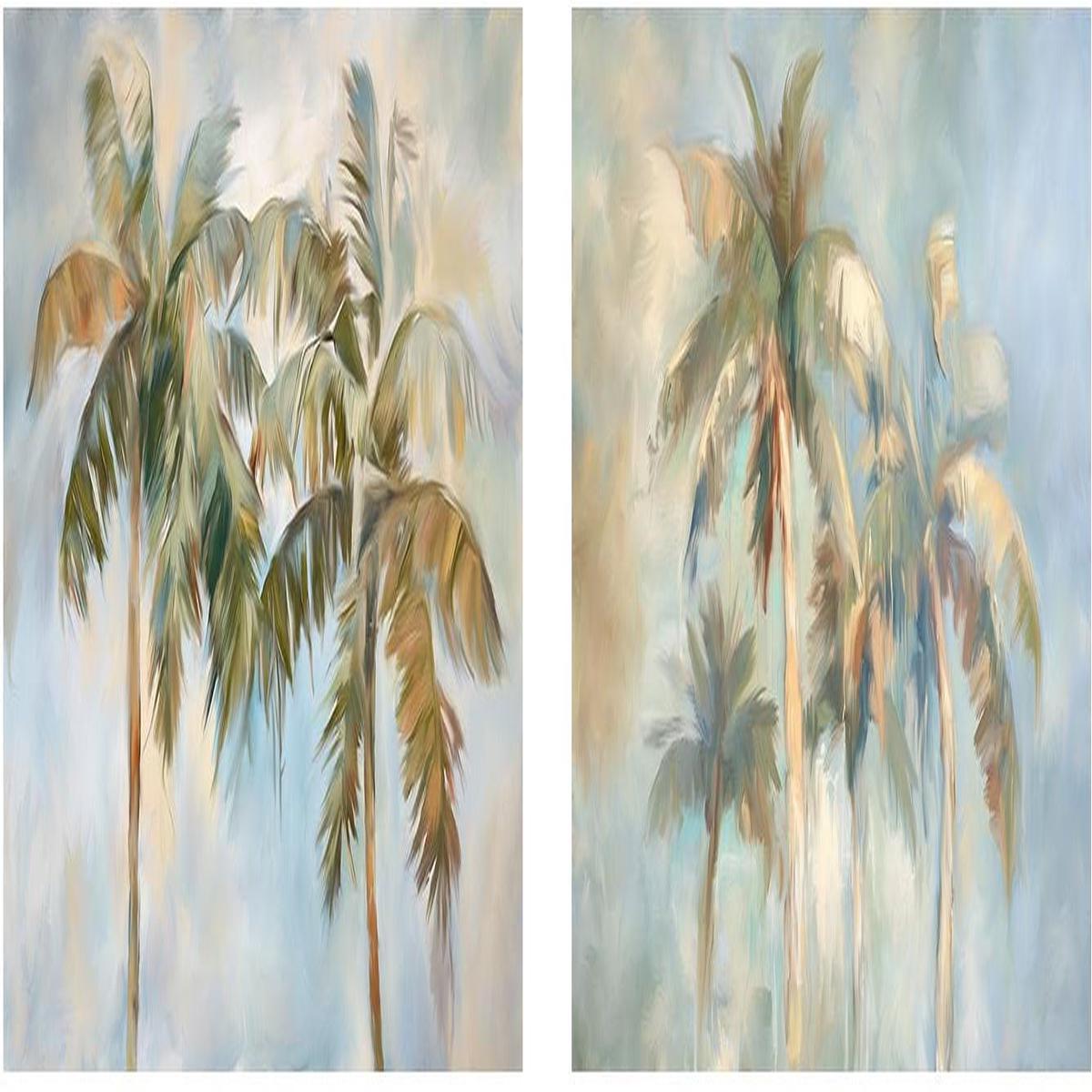 Swaying Palms , Style A & B, Set Of 2