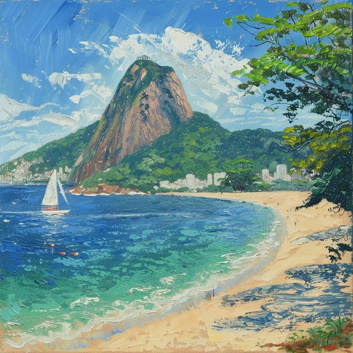 A Sugarloaf Mountain In Rio De Janeiro Oil Paint 1719996612 4