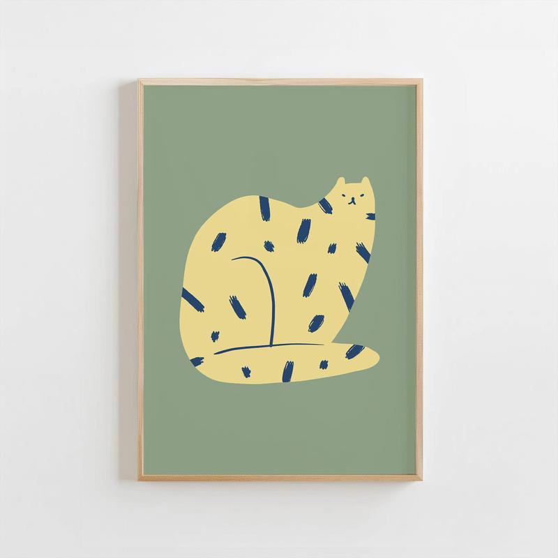Spotted Sitting Cat