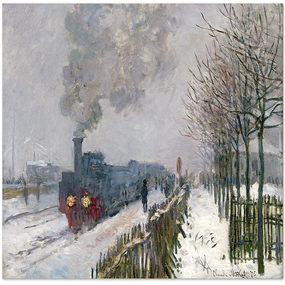Train In The Snow, The Locomotive, By Monet