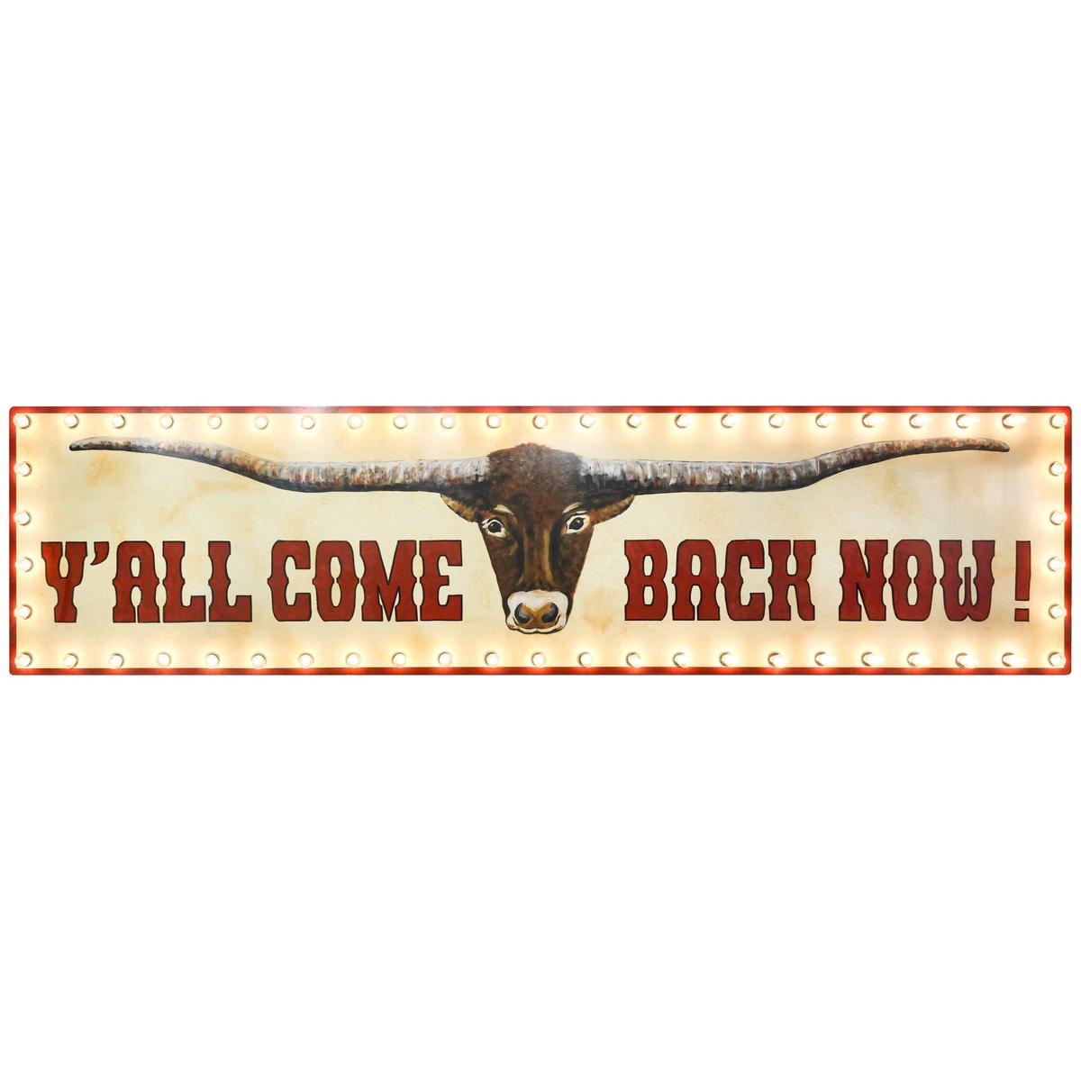 Y'all Come Back Now Sign