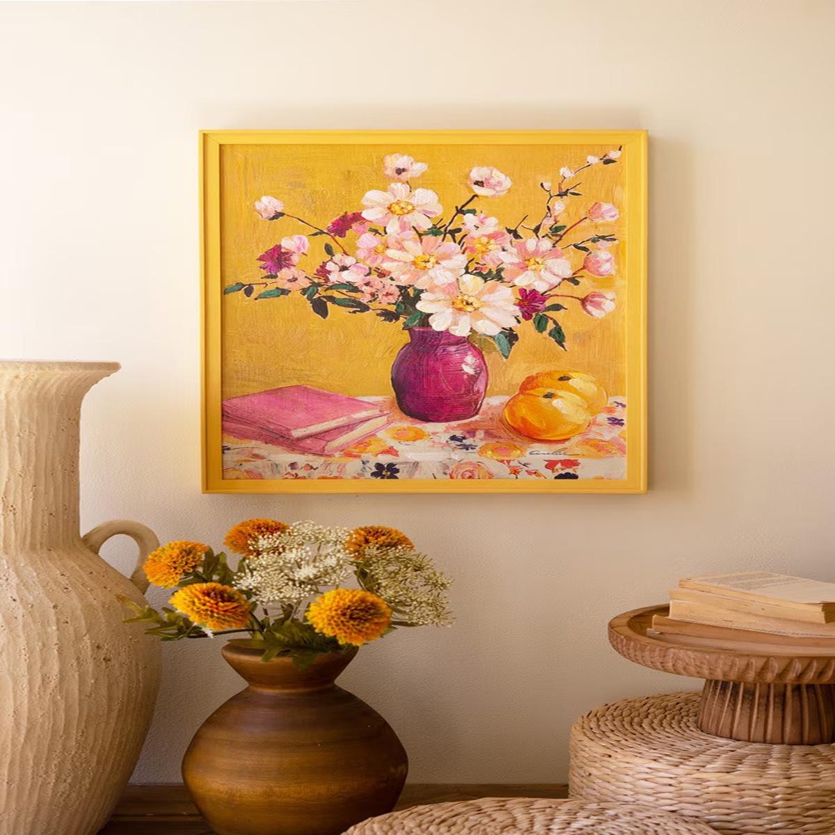 Yellow Floral Still-Life Painting
