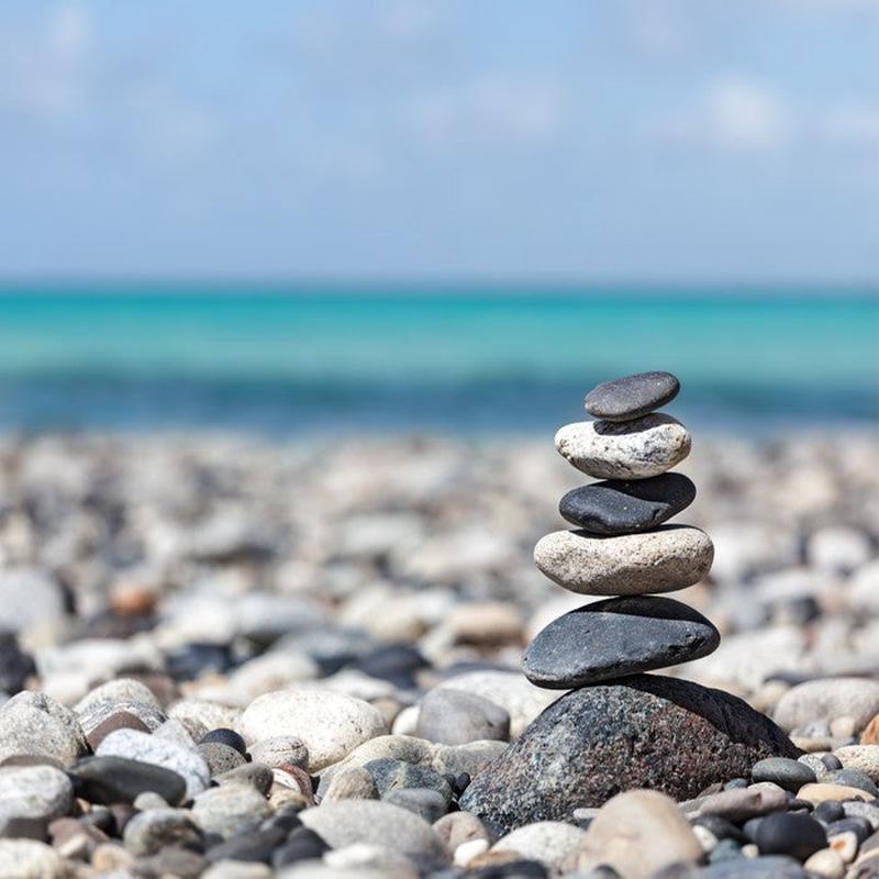 Zen balanced stones