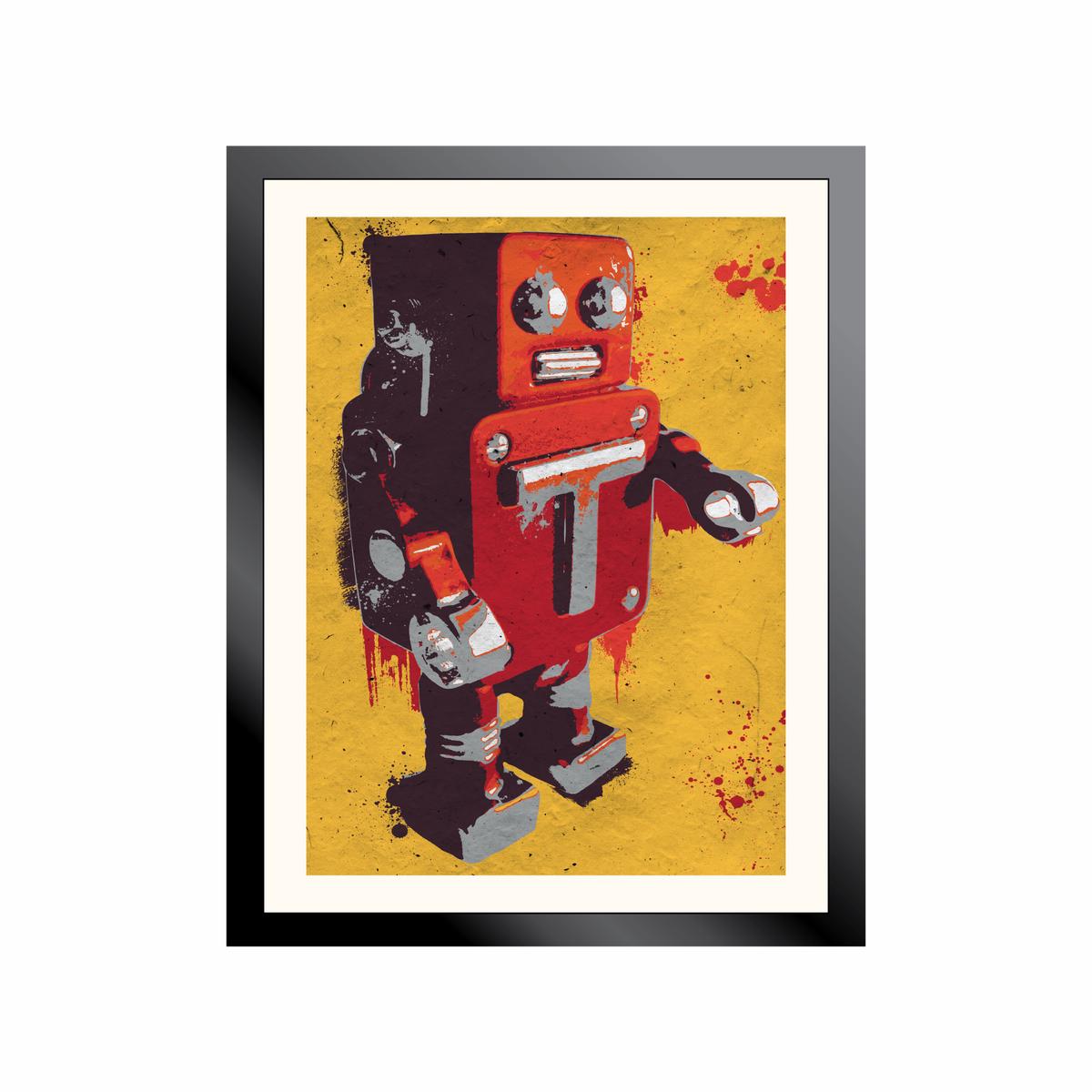 Yellow Toy Robot Poster