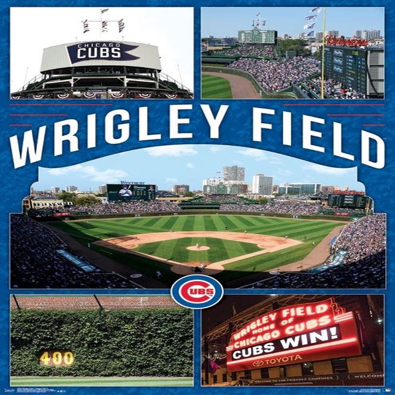 Wrigley Field "Celebration Wrigley" Chicago Cubs Official MLB Stadium Poster - Trends International