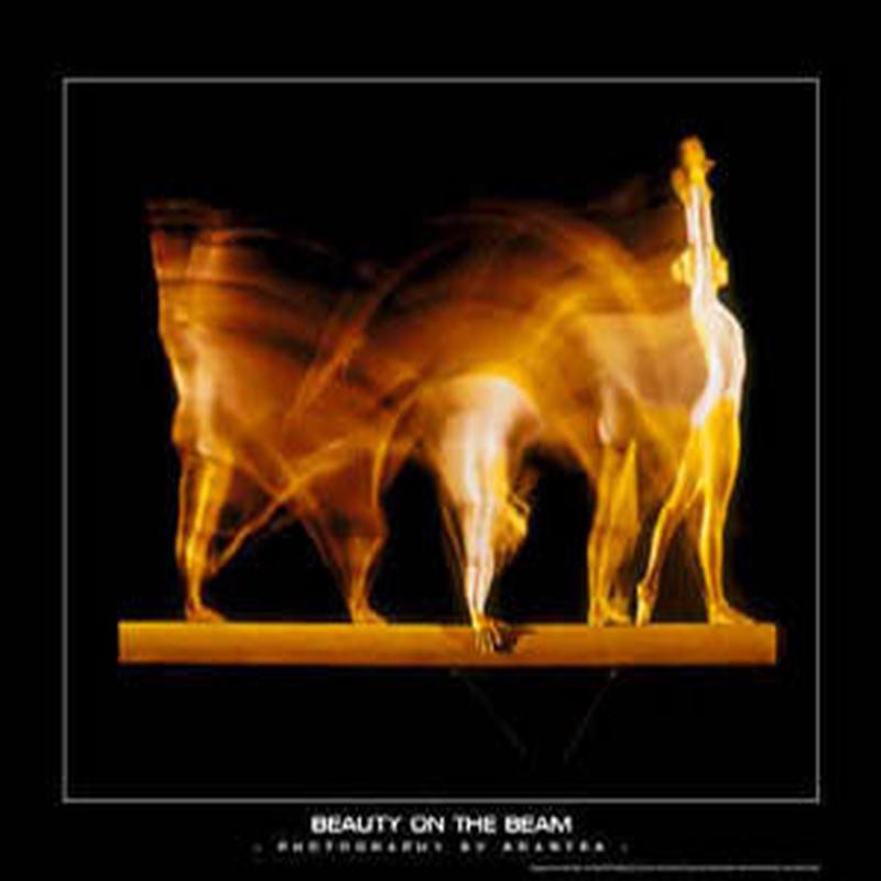 Women's Gynmastics "Beauty on the Beam" Motivational Poster