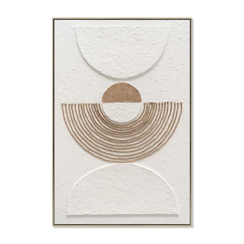 Yin & Yang Style A 80 x 120cm Framed Canvas - Natural