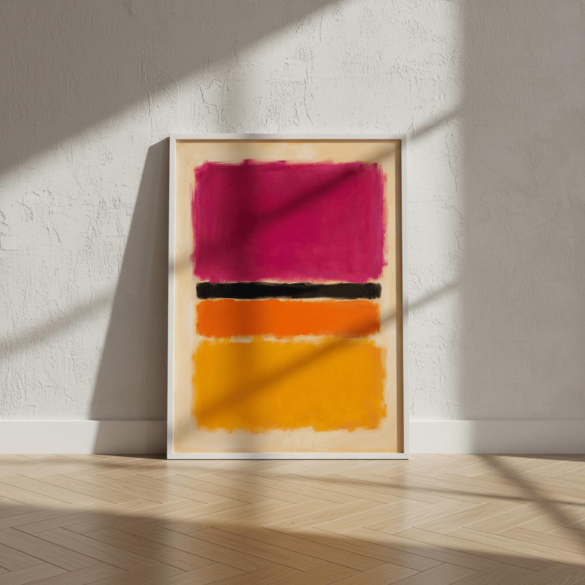Yellow, Pink and Lavender on Rose Wall Art Inspired by Mark Rothko