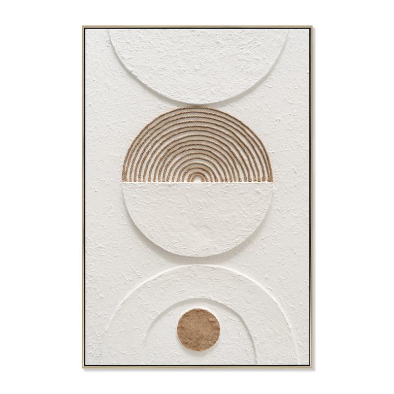 Yin & Yang Style B 80 x 120cm Framed Canvas - Natural