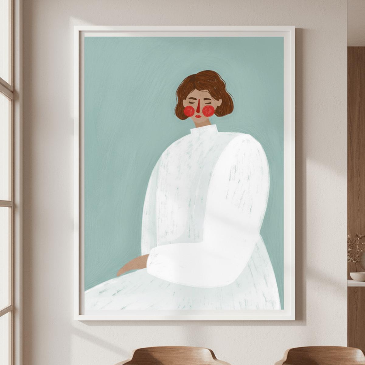 Woman with White Dress by Bea Muller