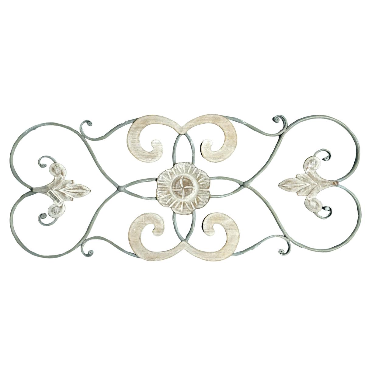 Wood And Metal Scrollwork Wall Decor