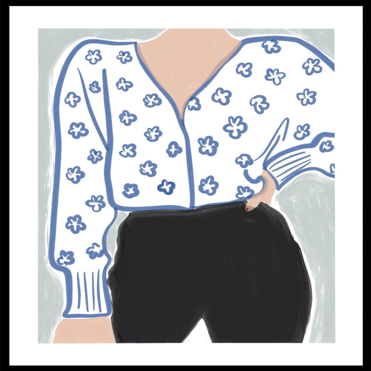 'Printed Blouse' Aesthetic Art Print