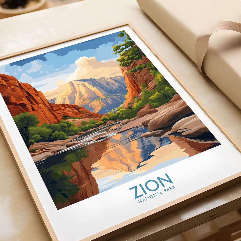 Zion National Park Poster | Canyon Walls Print