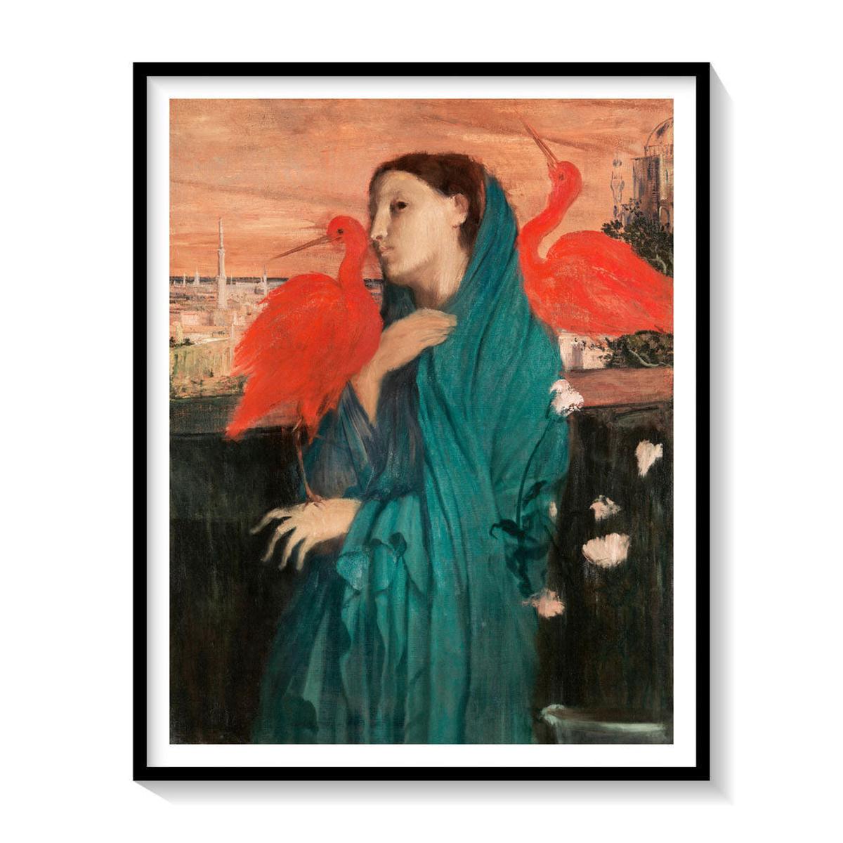 Young Woman with Ibis, Edgar Degas Painting