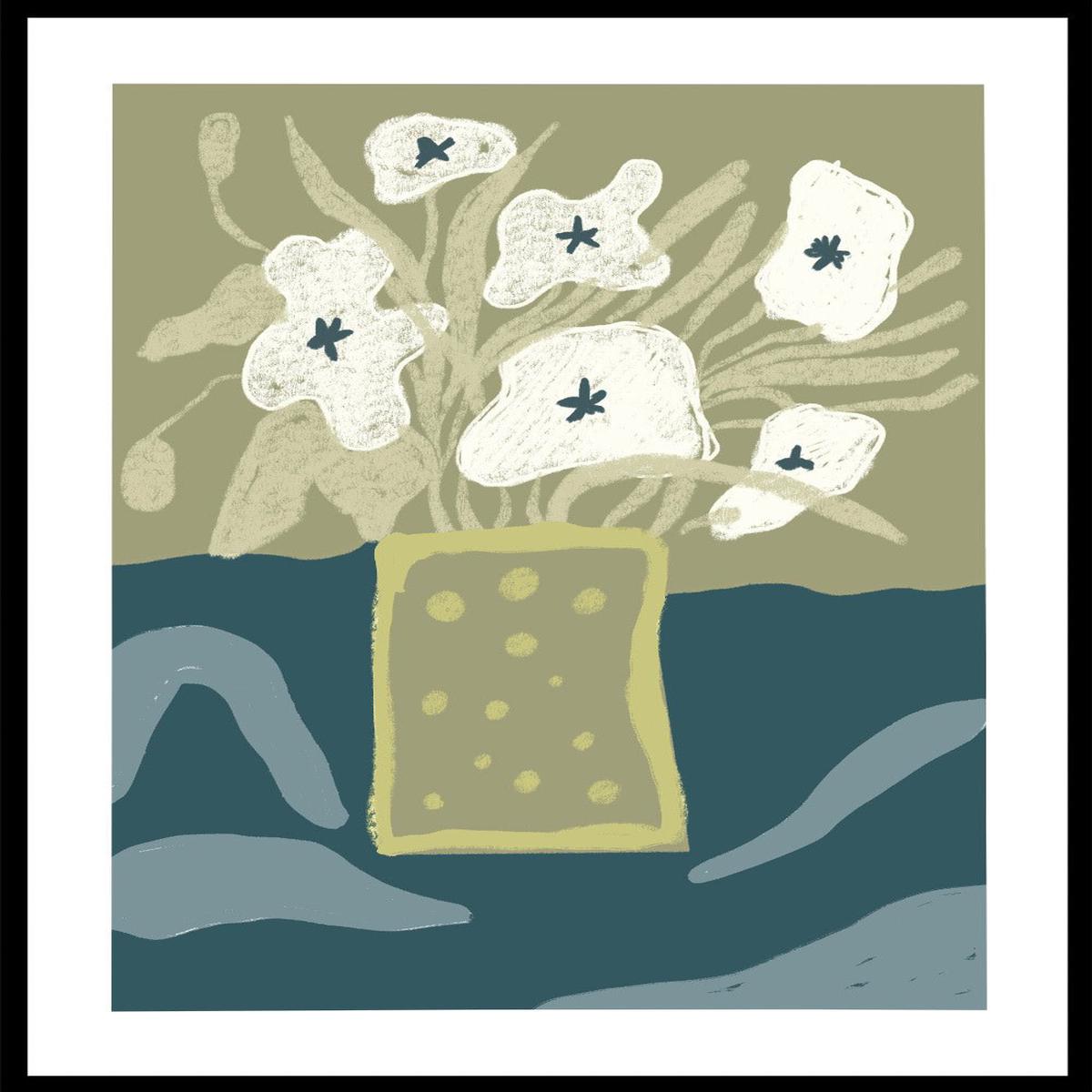 'Abstract Still Life with Vase' Aesthetic Art Print