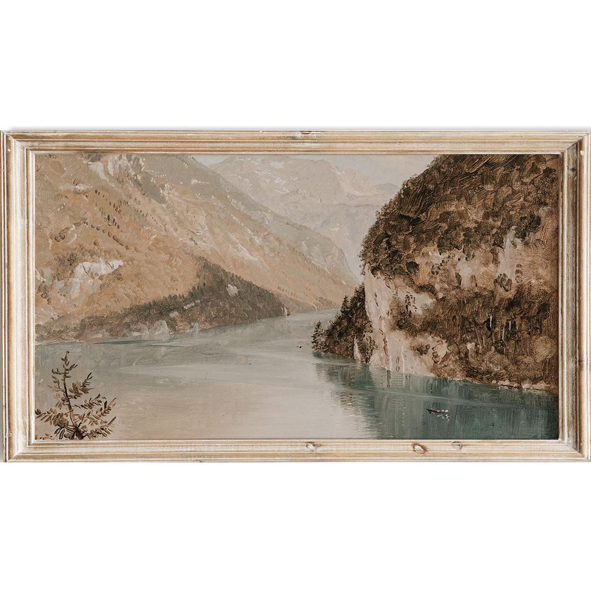 "Drawing, Konigssee, Bavaria" Art Print