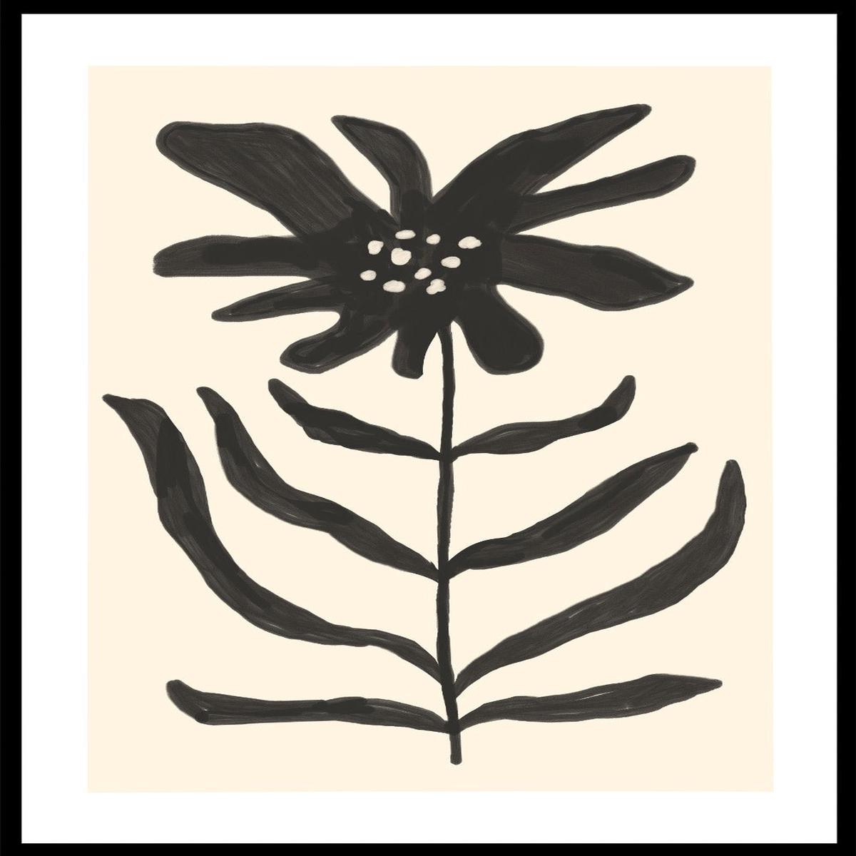 'Monochrome Flora' Aesthetic Art Print