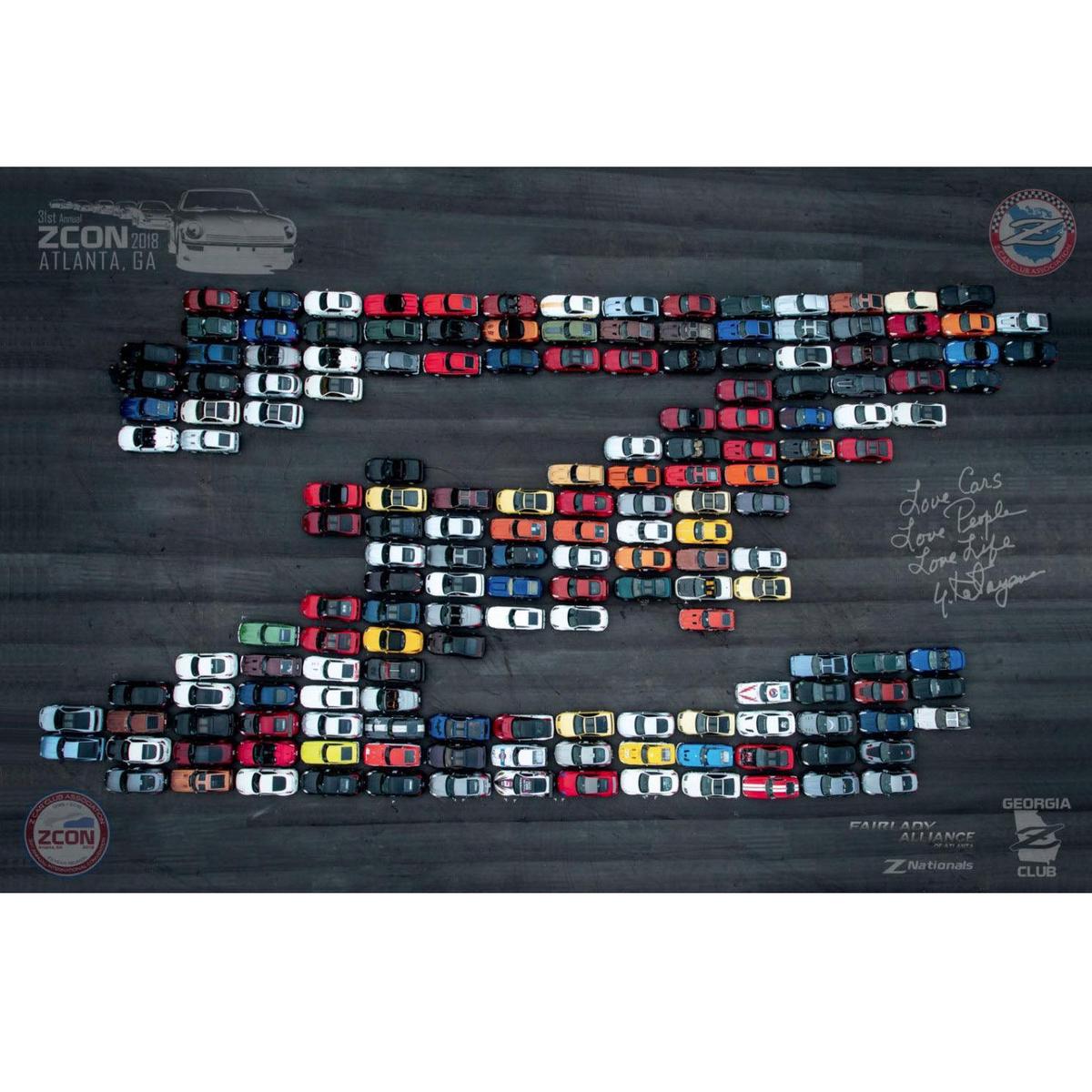 ZCON 2018 "Road Atlanta Z Picture" Enthusiast-Cars Poster - Atlanta, GA - 24" x 36" Size