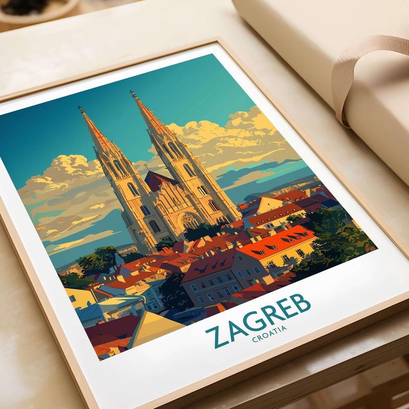 Zagreb Croatia Travel Print