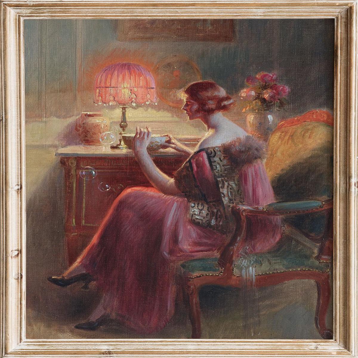 "Blowing Bubbles" Art Print