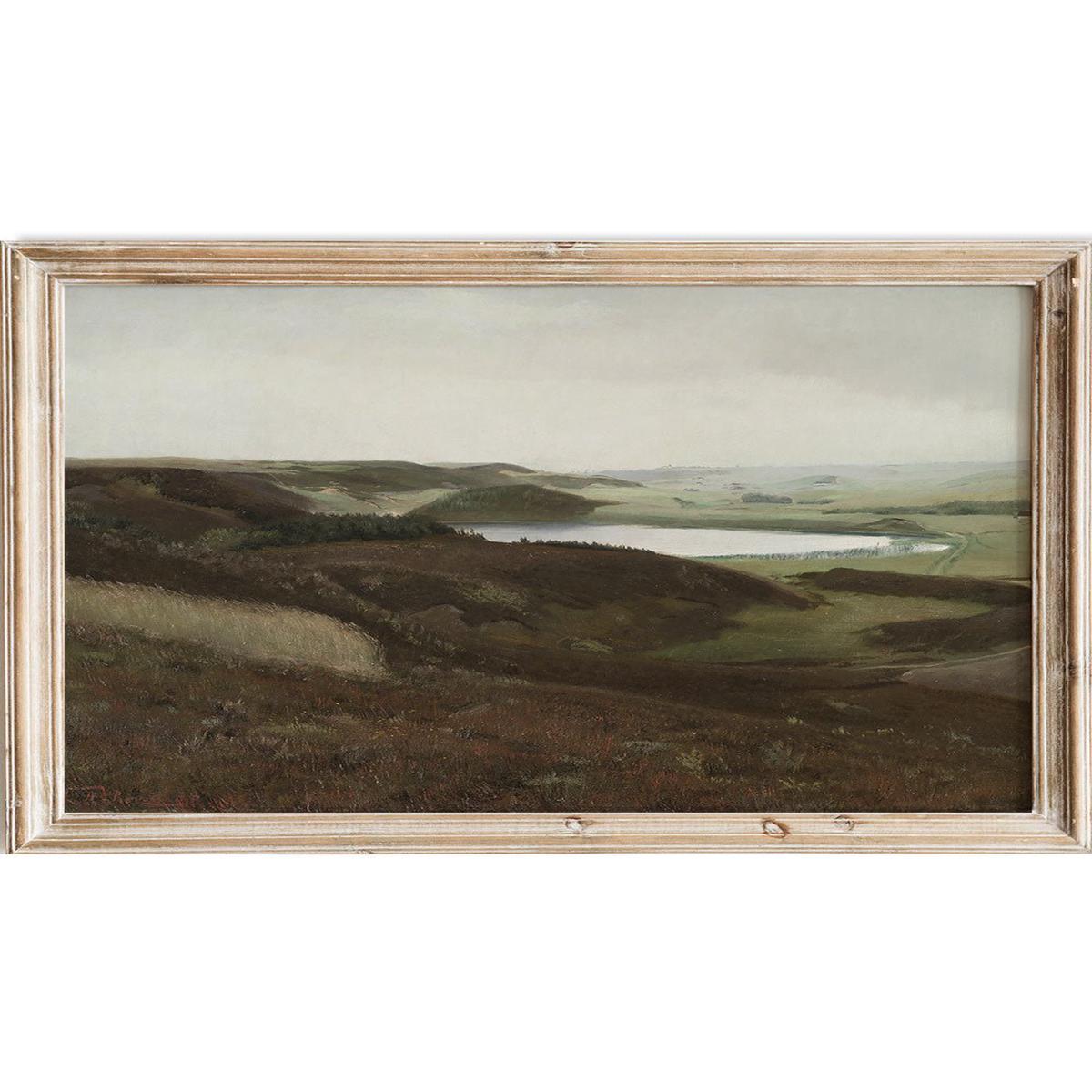 "A Landscape near Bryrup, Jutland" Art Print