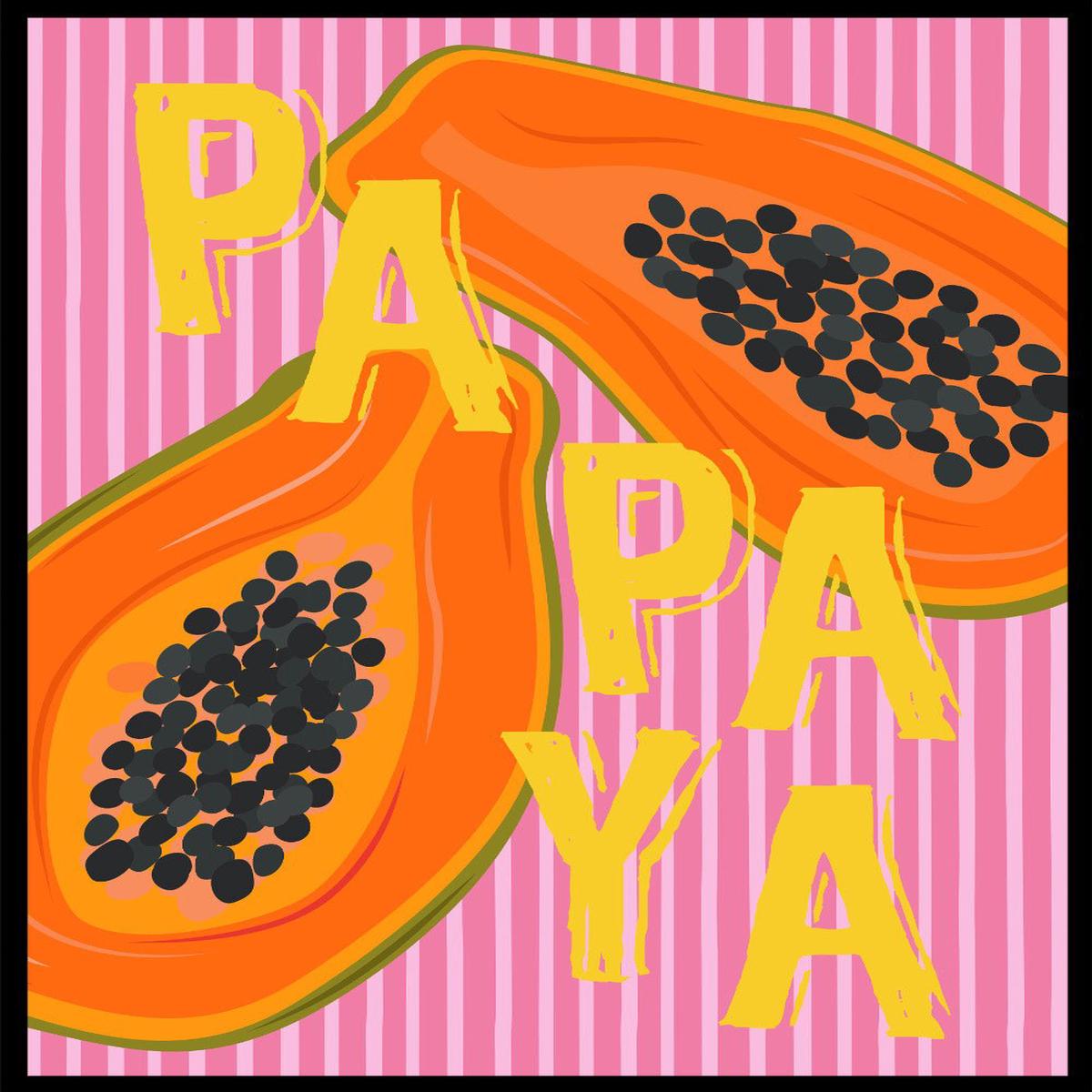 'Papaya Pop' Aesthetic Art Print
