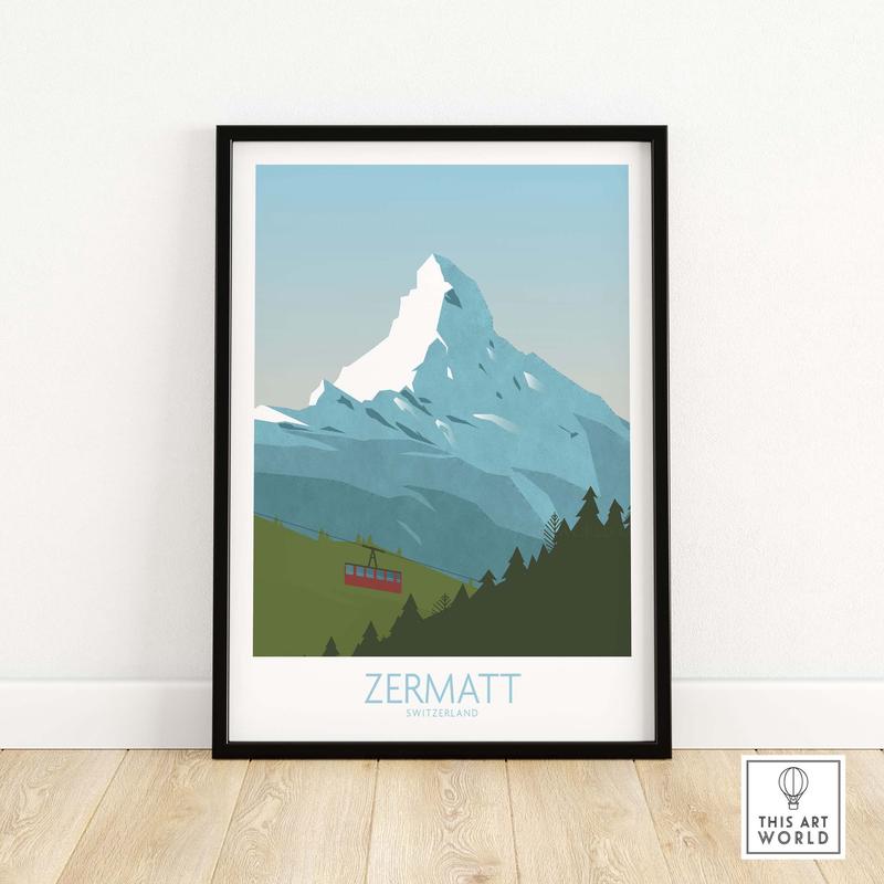 Zermatt Poster Switzerland Print