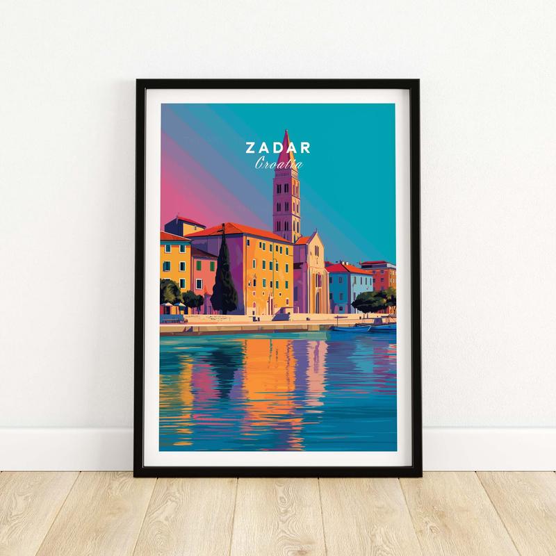 Zadar Print | Vibrant Croatian City Wall Decor