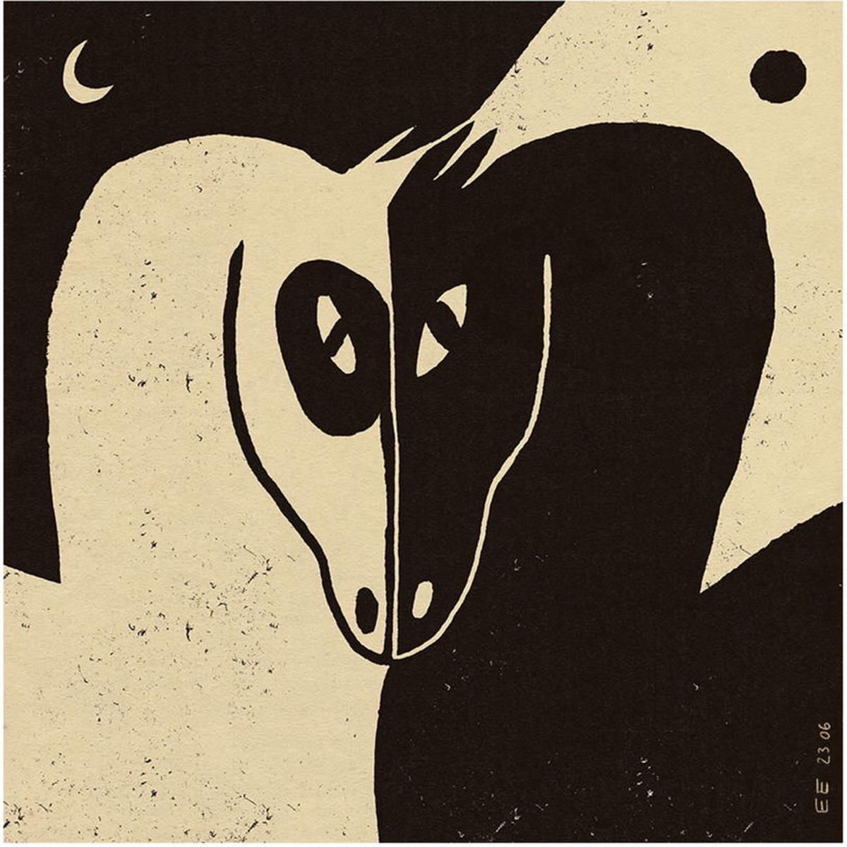 100x100cm poster Moon and Sun - The Poster Club