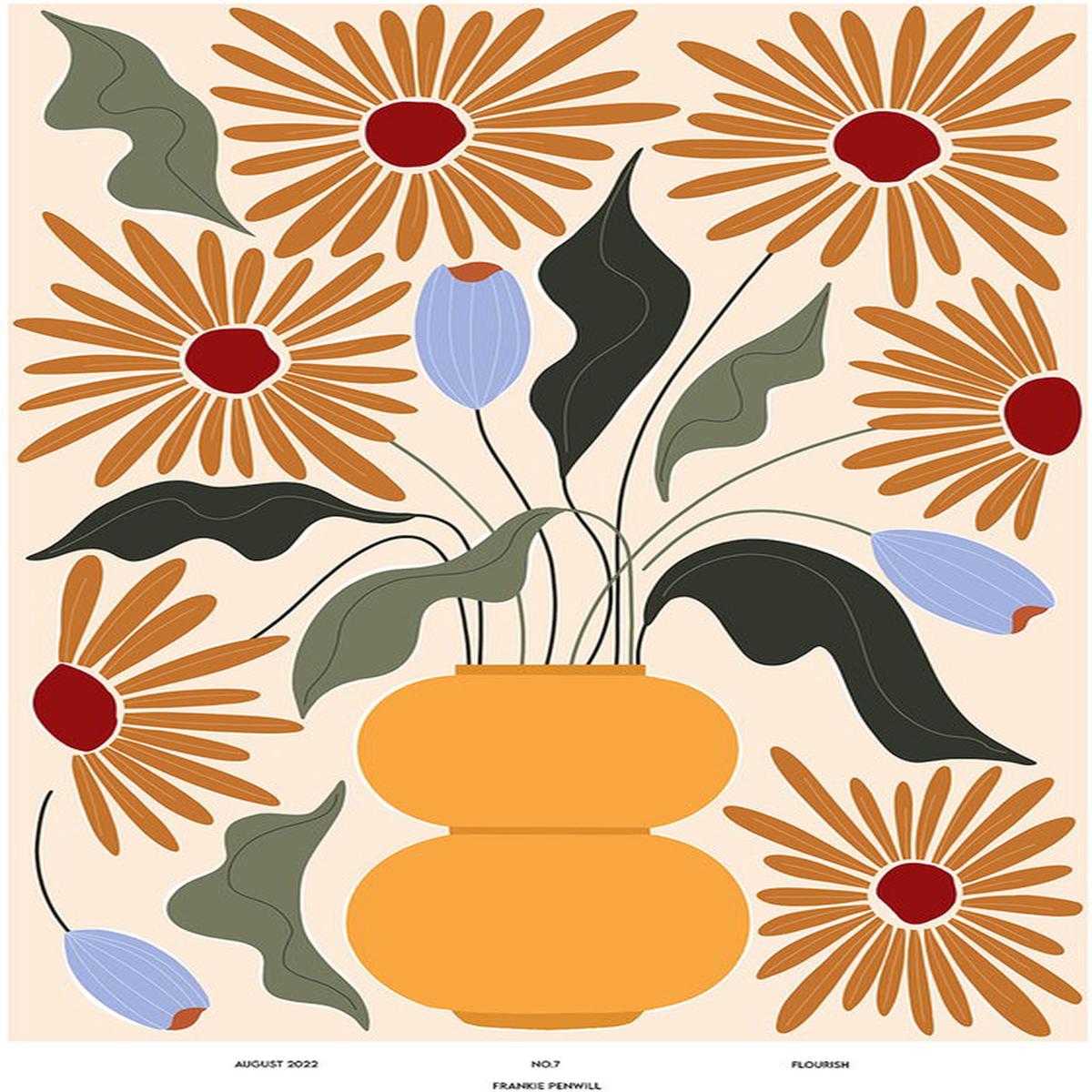 70 x 100cm Flourish Poster - The Poster Club