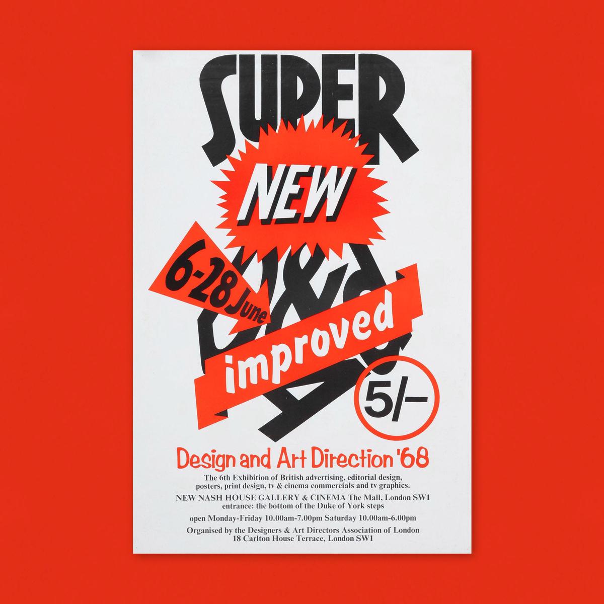 6th Annual D&AD Exhibition 1968 [Poster] Bob Gill